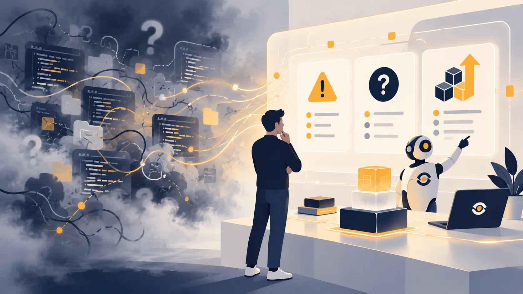 Risks, unknowns and modernization candidates become explicit knowledge